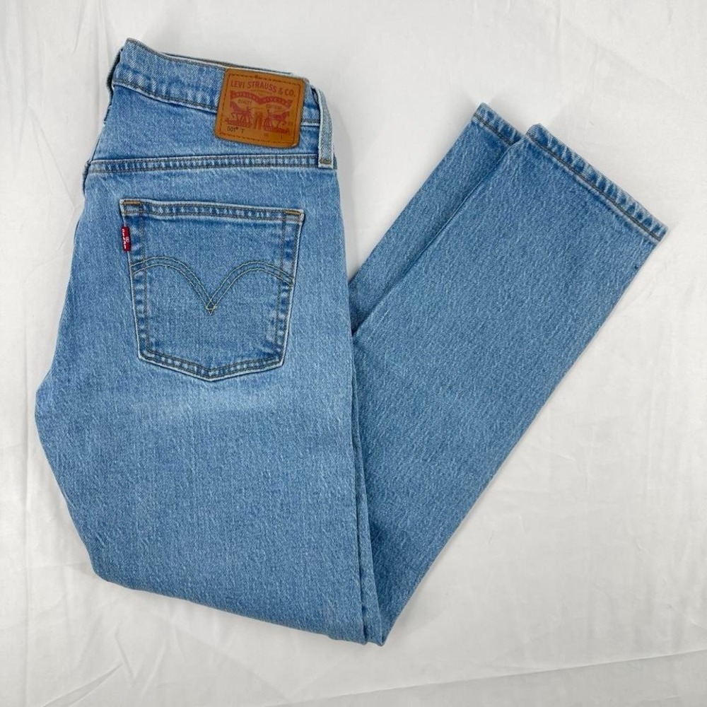 Levi's 501 Straight Slim Leg Jeans Retro Button Fly 24 XS Classic Casual Women's